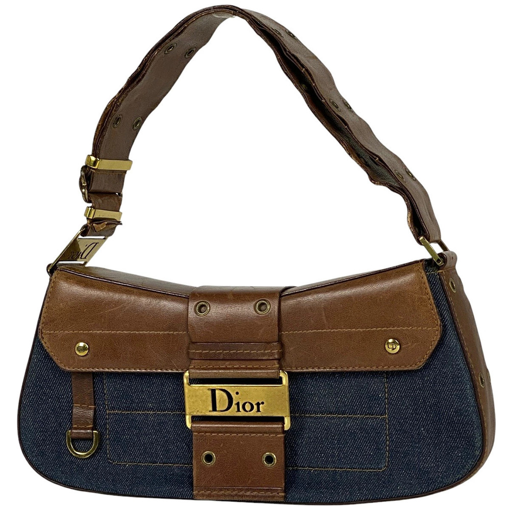 Christian Dior shoulder bag street Hobo denim brown blue